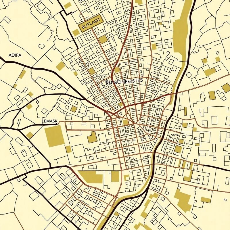 Hartă stilizată a zonei Strada Polonă din centrul Bucureștiului
